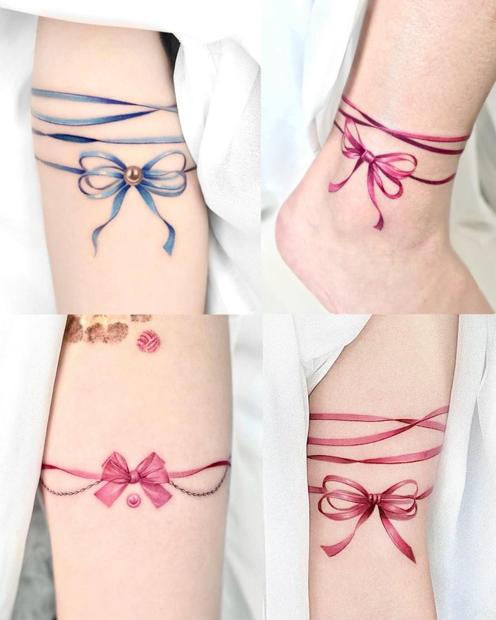 Instagram post by @yoda_ink for Tattoodo. Caption reads: Tattoo bracelet collection 💕
A little lovely....