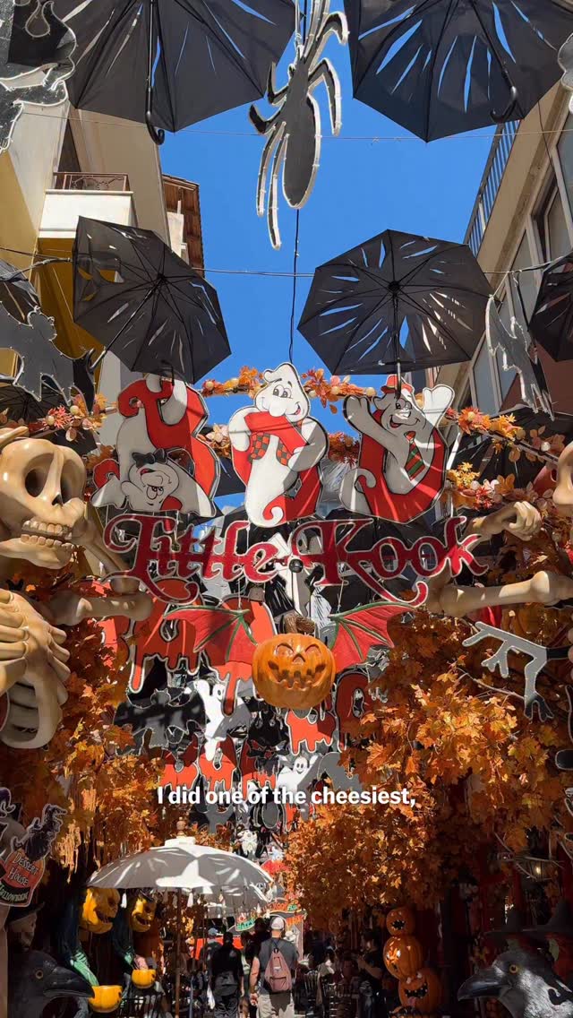 Instagram post by @deepa for Lonely Planet. Caption reads: This is Halloween in Athens, Greece 🎃 Lonely....