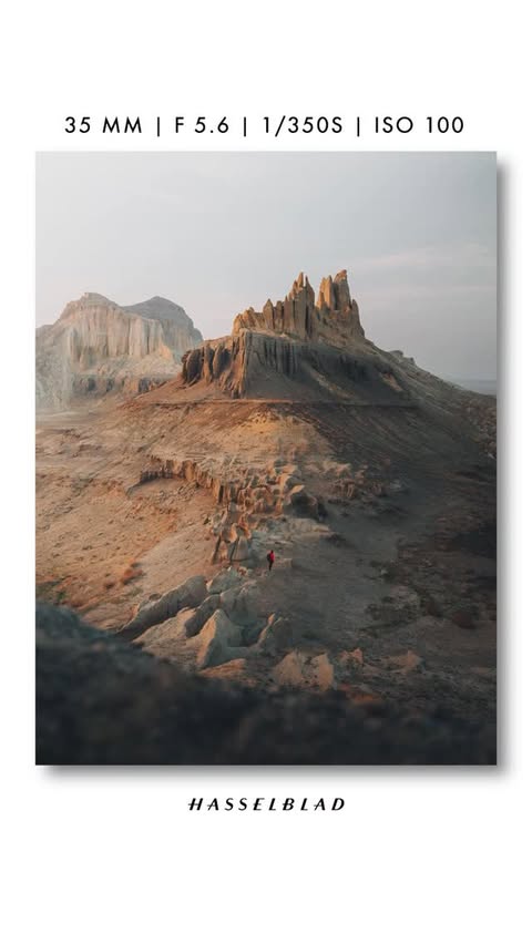 Instagram post by @g_cooper for Hasselblad. Caption reads: The setup vs the shot with @hasselblad X2D II 100C....