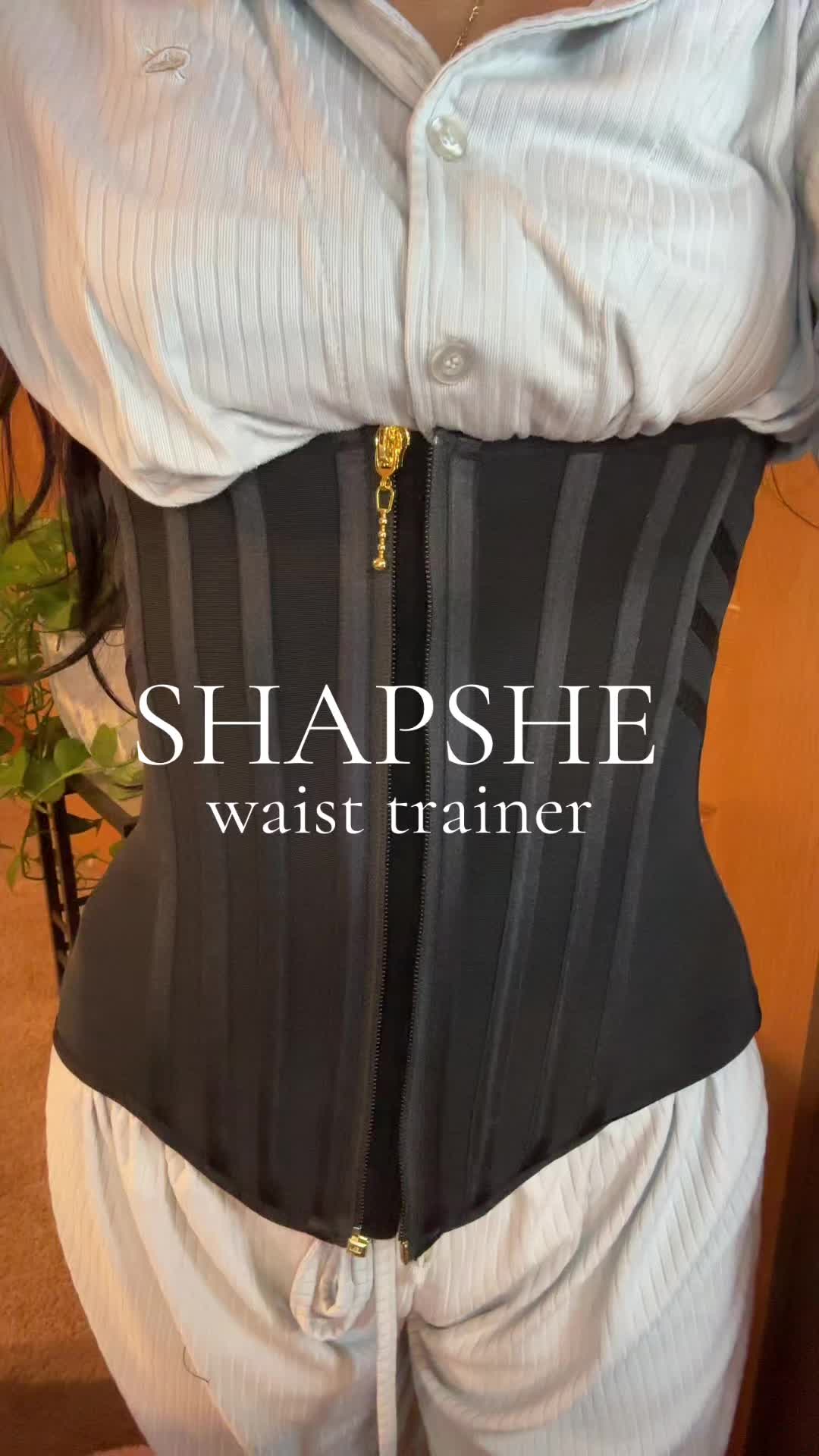 TikTok post by an influencer for SHAPSHE. Caption reads: The best waist trainers ❤️‍🔥 @SHAPSHE....