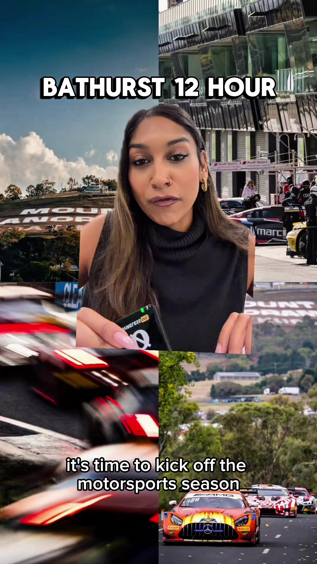 TikTok post by @f1kimiz for Kayo Sports. Caption reads: [...] exclusive on Fox Sports, available on Kayo....