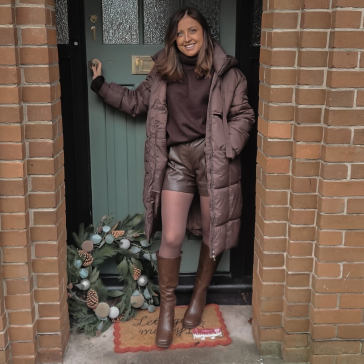 Instagram post by an influencer for SHEIN.CO.UK. Caption reads: AD| The colour of the season 🍂🤎🍄‍🟫🟤 Loving my....