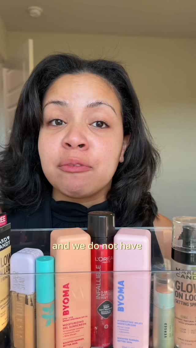 Instagram post by @chicwithkels for Hard Candy. Caption reads: full face of my affordable favorites! maybelline....