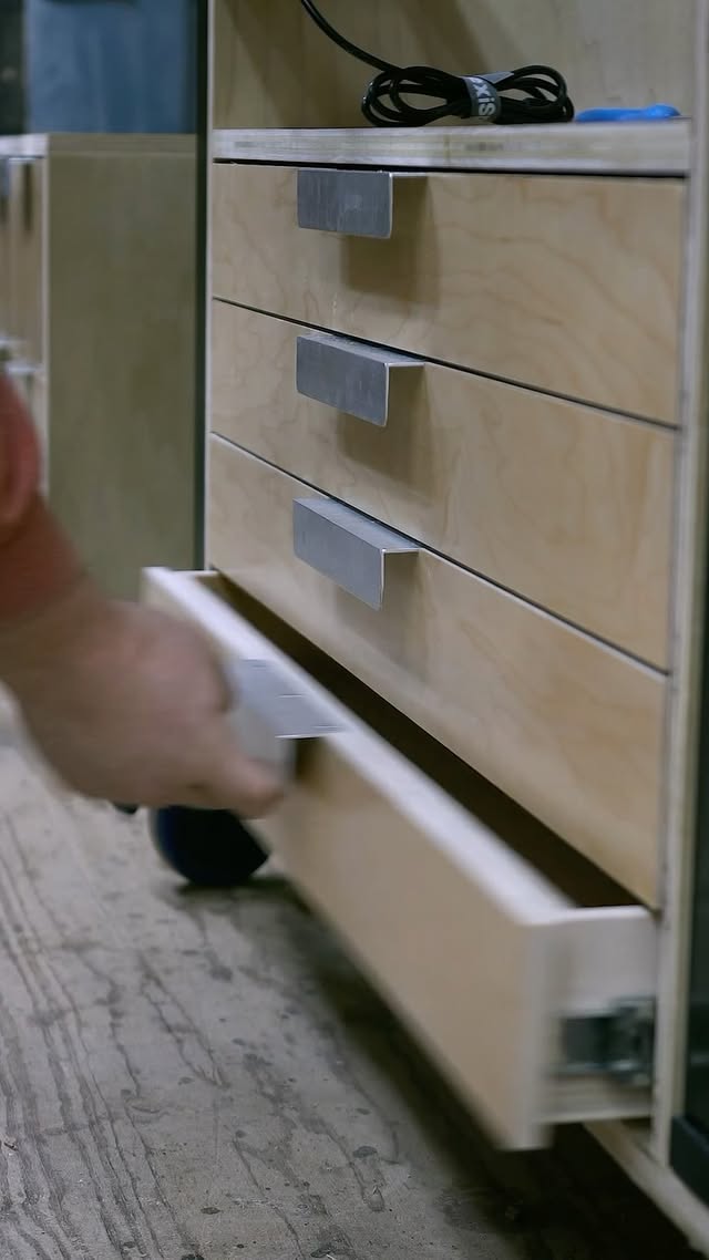 Instagram post by @jackman_works for ISOtunes. Caption reads: [...] #drawerpull Hearing protection from....