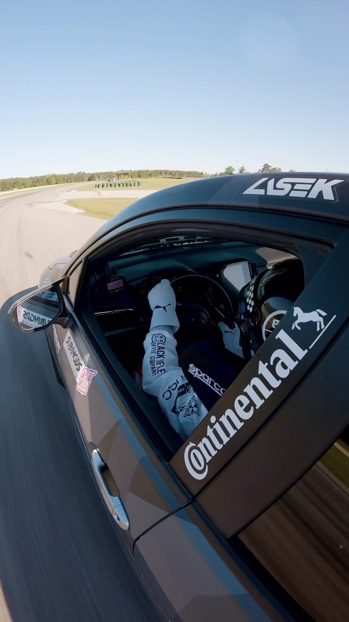 Instagram post by @buckylasek for Continental Tire. Caption reads: @buckylasek Is here testing out the all new....