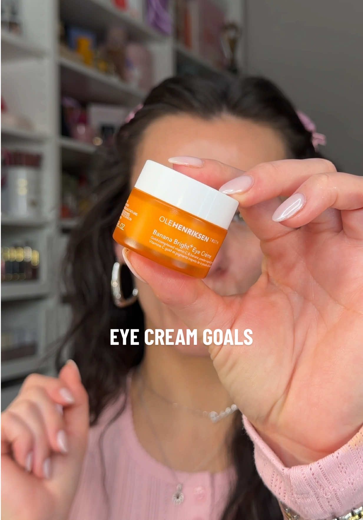 TikTok post by @maj.beauty for OLEHENRIKSEN. Caption reads: [...] cream my undereyes need and want! Thank you....