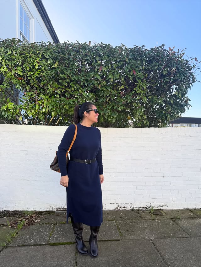 Instagram post by @jenliujones for Vionic Shoes. Caption reads: [...] belt @baukjen rochelle boots @vionicshoes.uk.