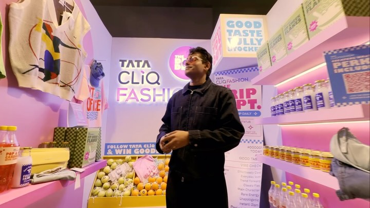 Instagram post by @yash_nagapure for Tata Cliq. Caption reads: @tatacliqfashion definitely being the coolest....