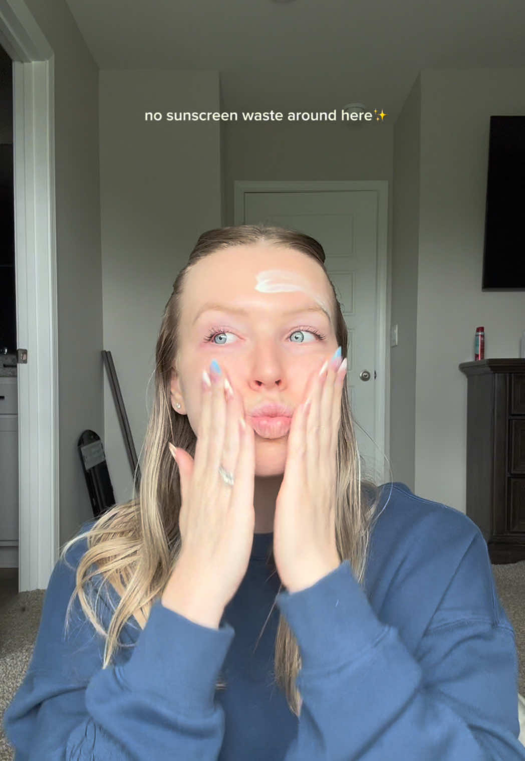 TikTok post by @kemariegutierrez for Heimish. Caption reads: [...] WEAR YOUR SUNSCREEN!! ☀️🧴 @KraveBeauty....