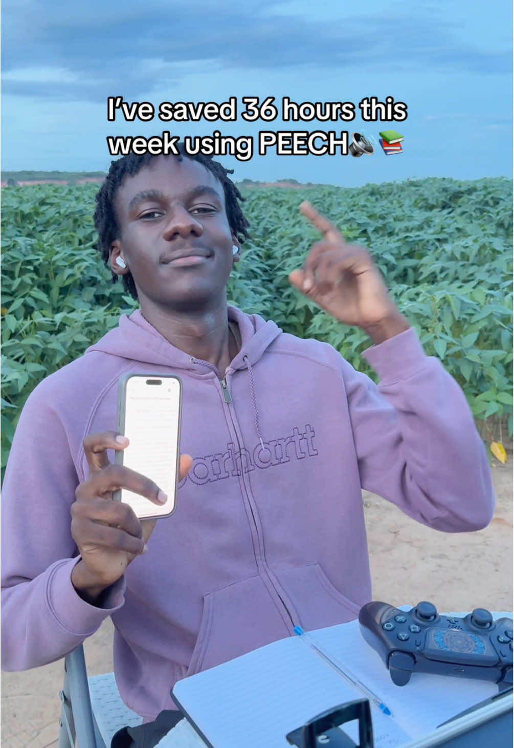 TikTok post by @honeymarku5 for Peech App. Caption reads: Study smarter not harder💡 @Peech App....