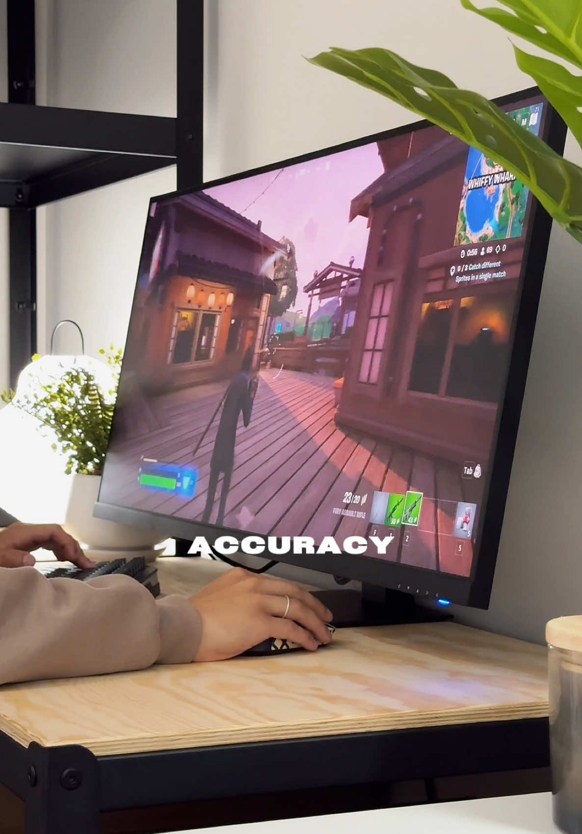 TikTok post by @.hypey for INNOCN. Caption reads: [...] gaming monitor l've ever seen! 144Hz!!....