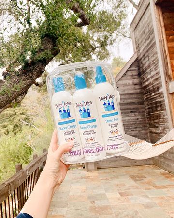 Instagram post by @targetholler for Fairy Tales Hair Care. Caption reads: The Tangle Tamer line from @fairytaleshaircare has....