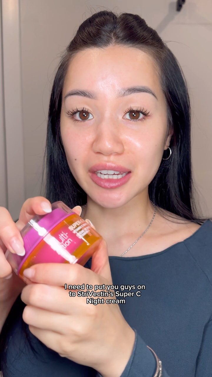 Instagram post by @beauthuy for StriVectin. Caption reads: the perfect duo for my fellow night owls thanks to....
