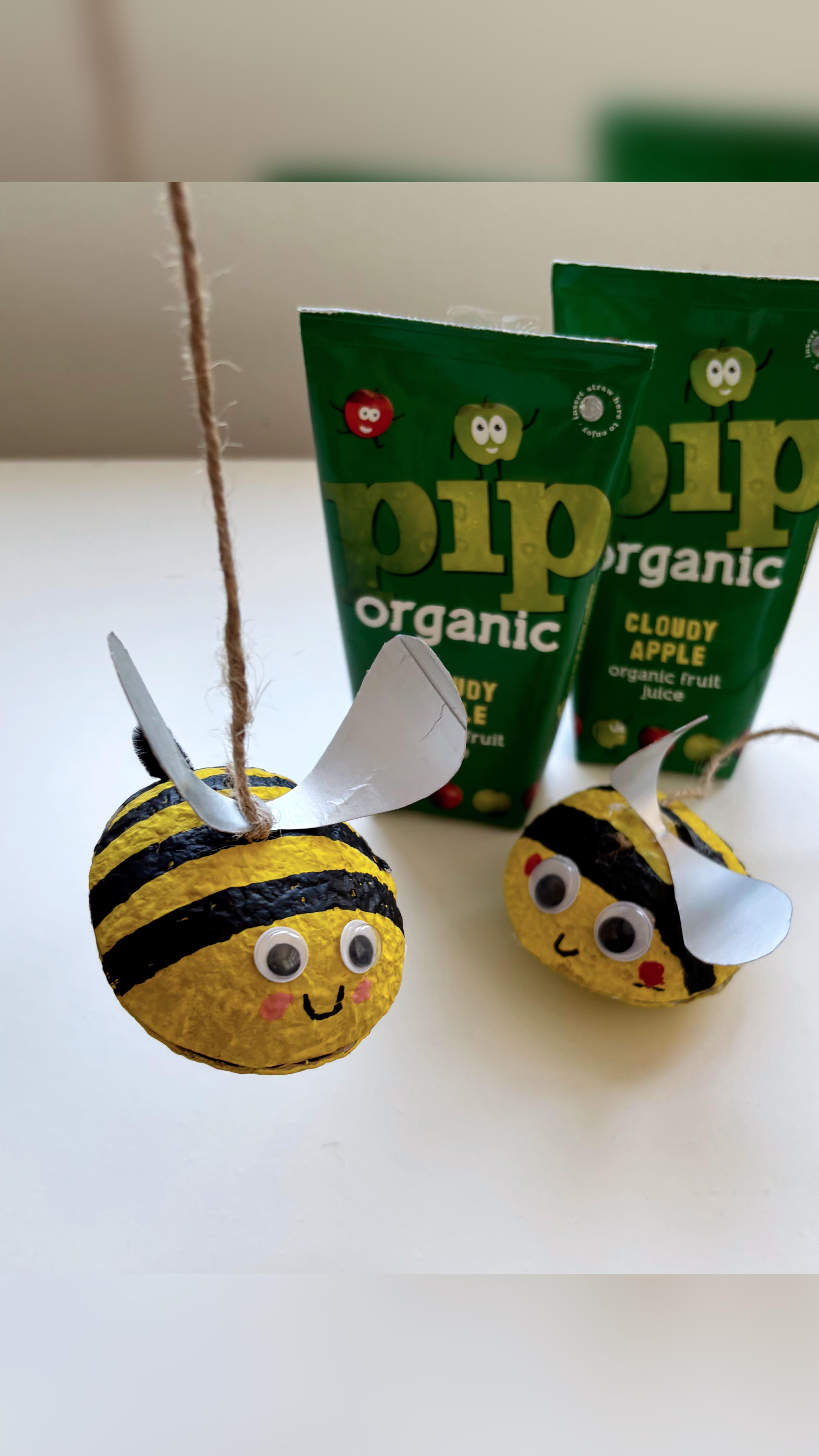 Instagram post by @creative_mama_che for Pip Organic. Caption reads: Recycled honey bees 🐝 ad

In celebration of world....