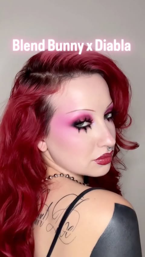 Instagram post by @chanel_diabla for Blend Bunny Cosmetics. Caption reads: My collaboration palette with @blendbunnycosmetics....