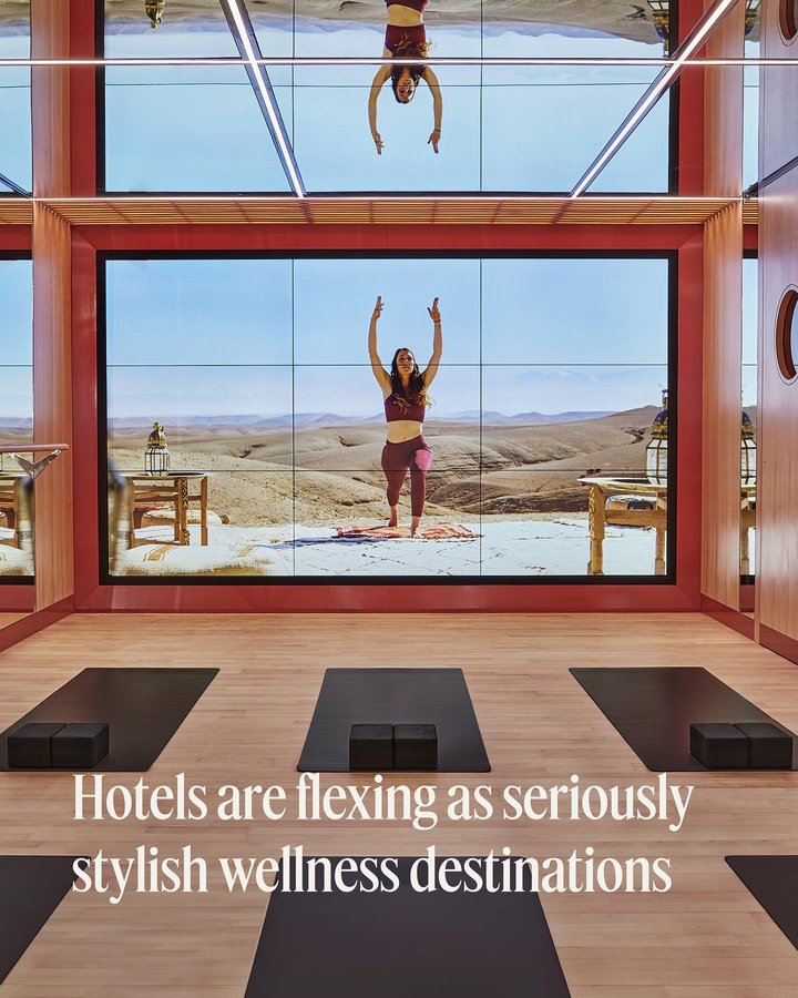 Instagram post by @roadbook for Technogym. Caption reads: In partnership with @technogym, we explore the new....