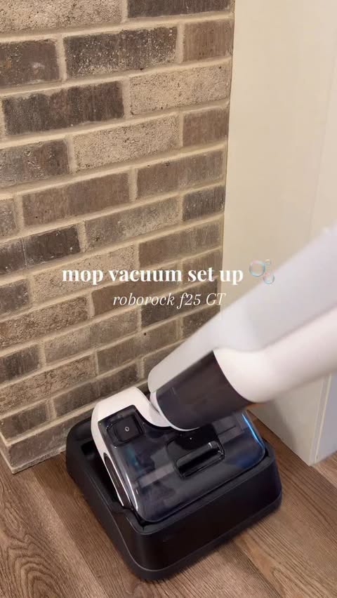 Instagram post by @sam.shan.shops for Roborock. Caption reads: Loving the @roborock F25 GT — the perfect....