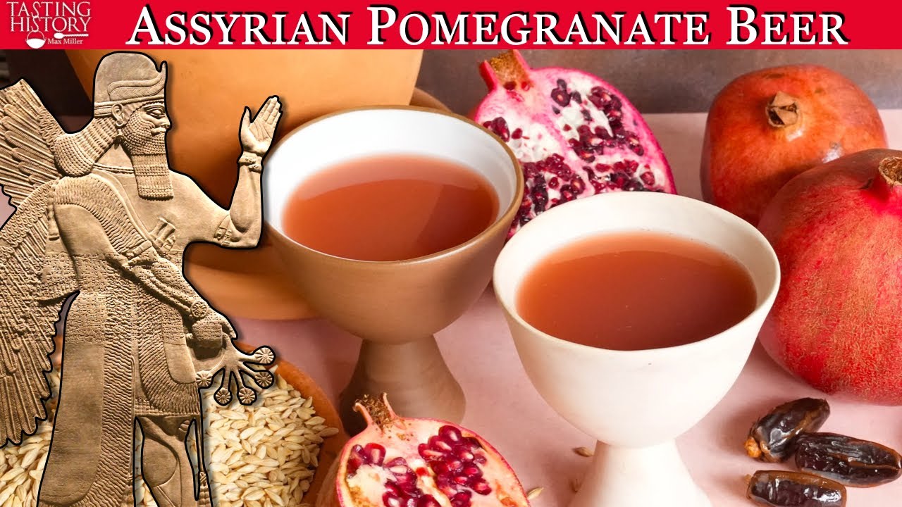 YouTube post by @TastingHistory for Flickr. Caption reads: Brewing 3,000 Year-Old Ancient Mesopotamian Beer.