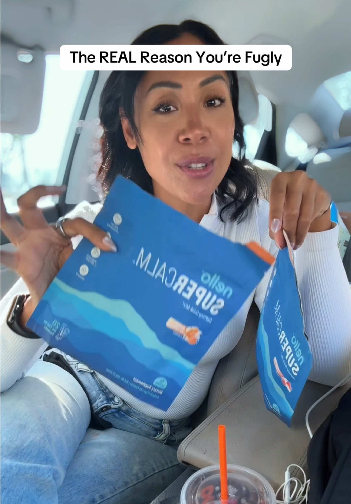 TikTok post by @tokshopash for drinknello. Caption reads: Jk, you’re not ugly lol. @Drink Nello .