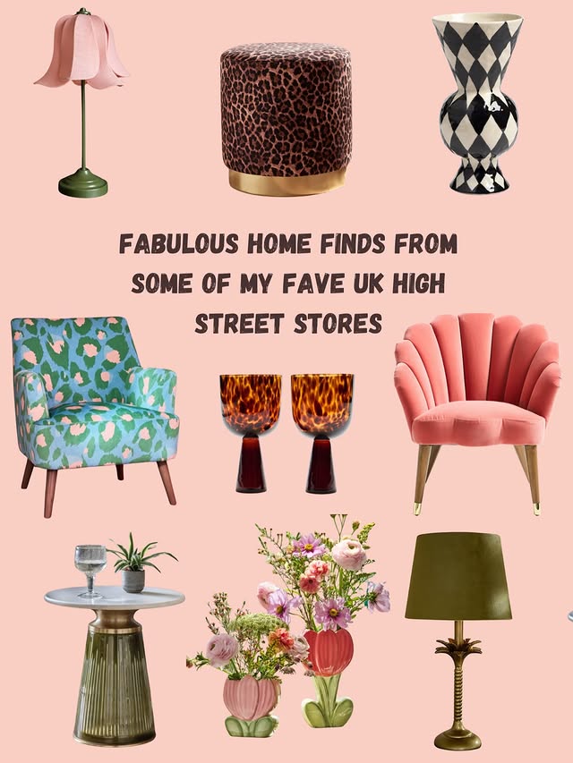 Instagram post by @iamnikkishore for Anthropologie. Caption reads: FABULOUS HOME FINDS 💗💚🐆 I’ve been having a....