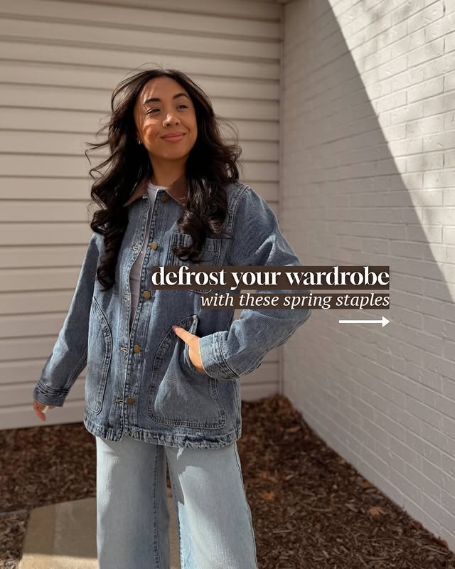 Instagram post by @mrsmiastone for JCPenney. Caption reads: Defrosting my wardrobe for spring with @jcpenney....