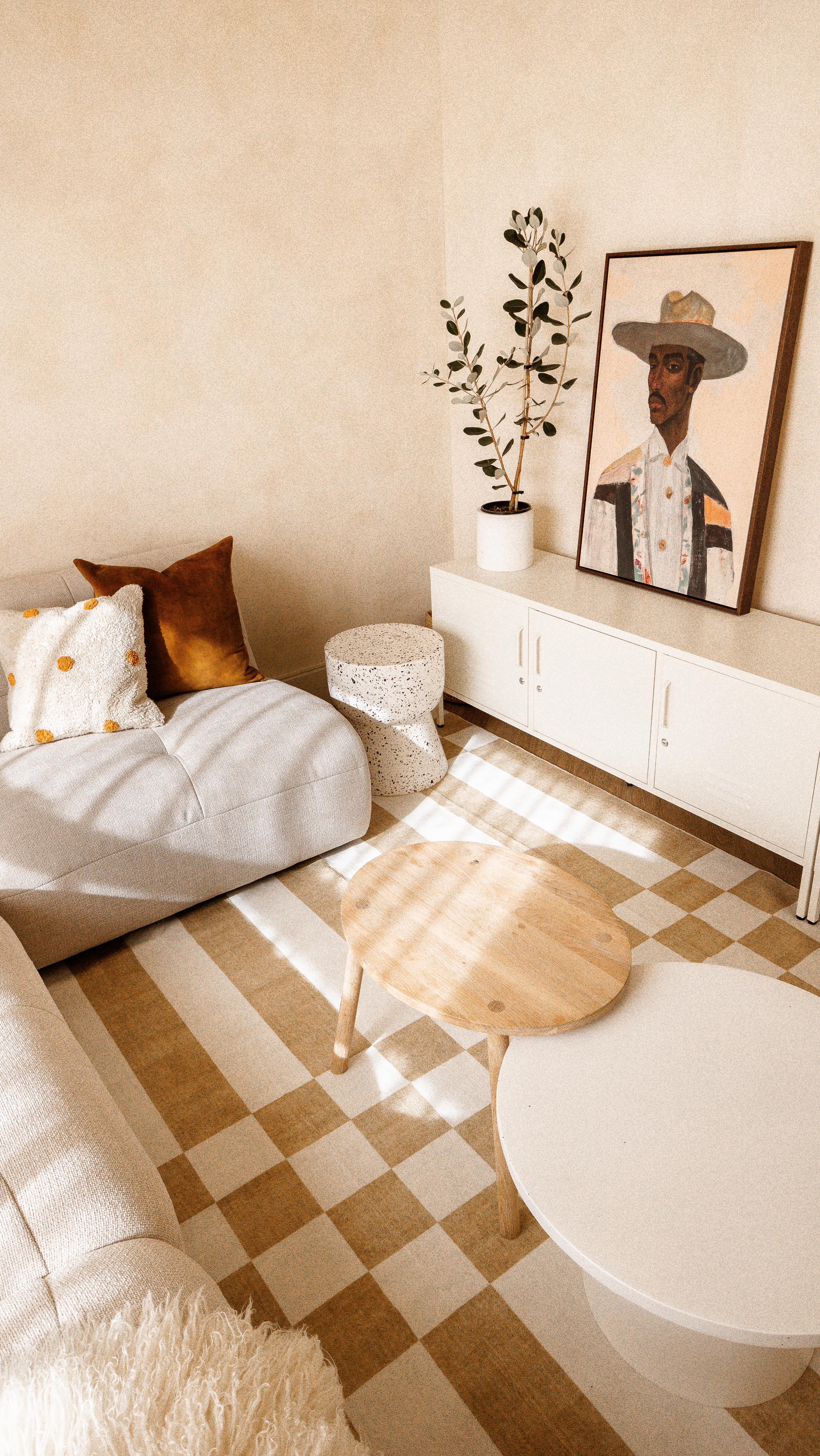 Instagram post by @sarah.pickersgill.brown for Miss Amara. Caption reads: [...] and this super fun washable rug from....