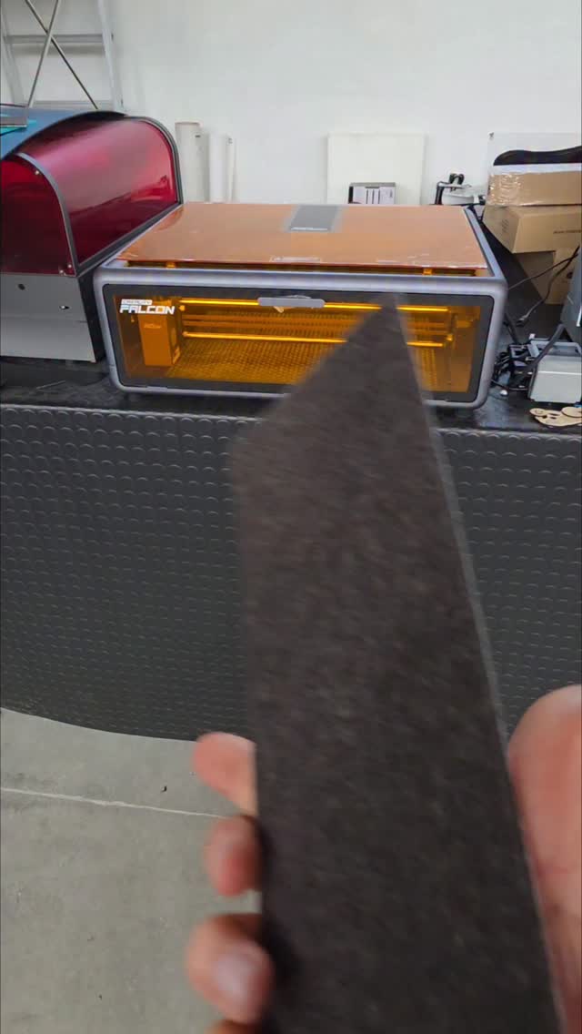 Instagram post by @bicifaidate for Creality. Caption reads: My @creality3d Falcon for my works #mtb #lasercut....