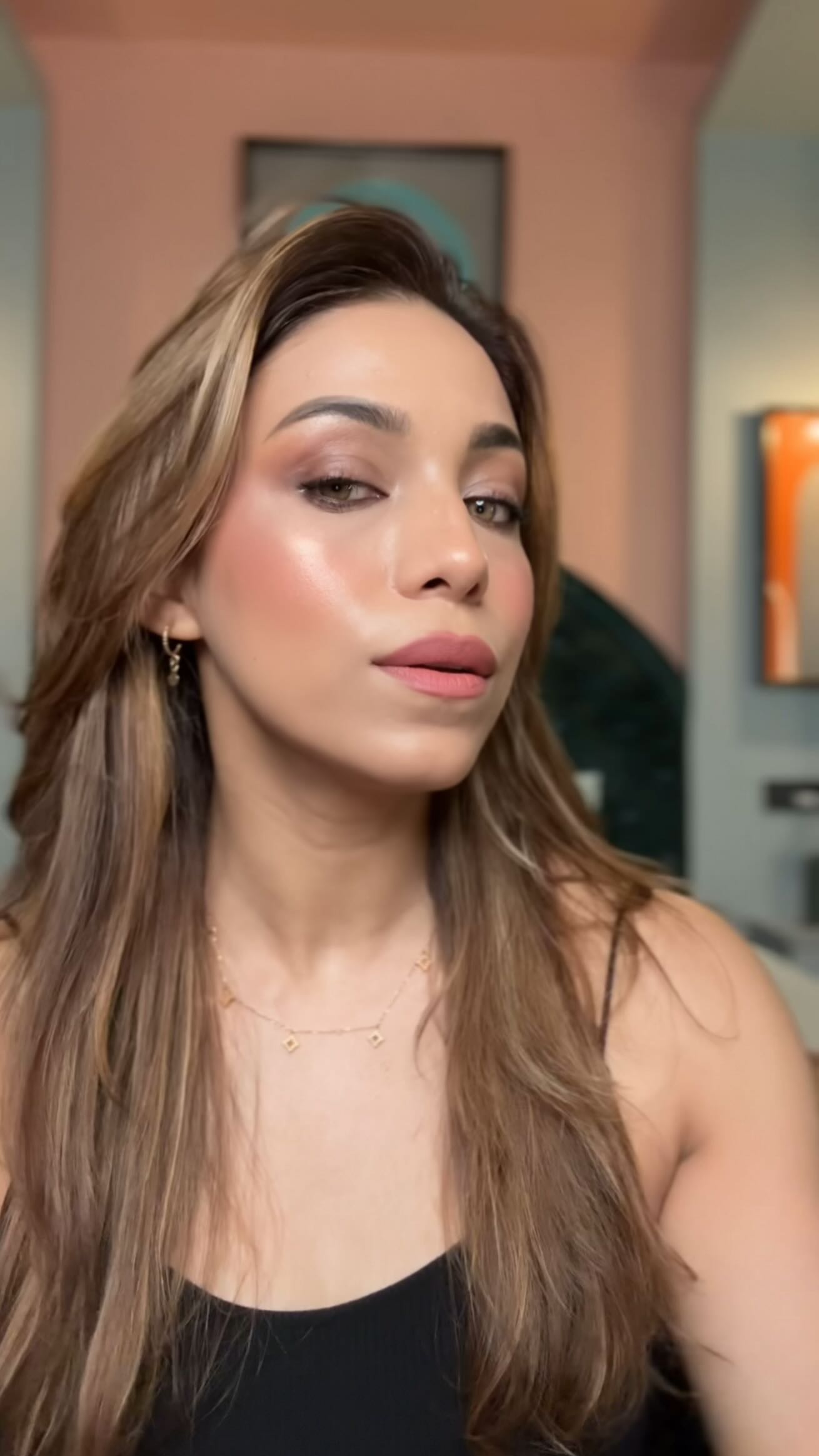 Instagram post by @fabfacebysharonsharma for Milani Cosmetics. Caption reads: Code to be applied at checkout - “SHARONXMILANI”....