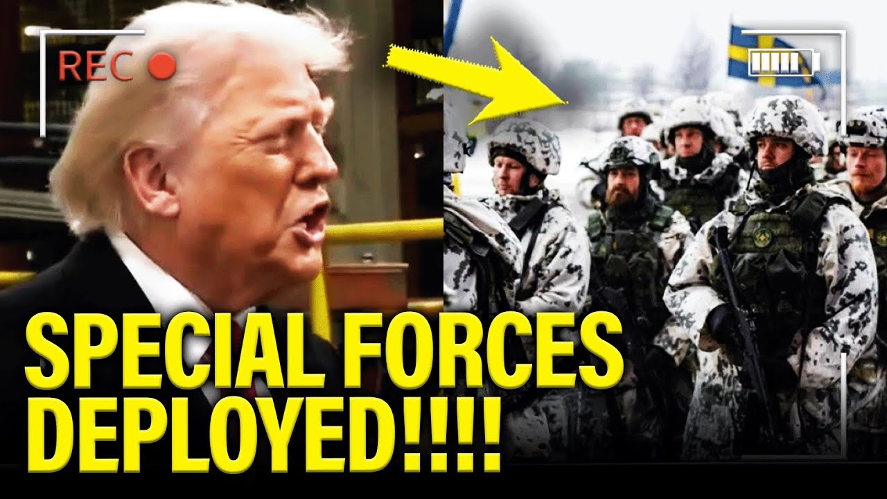 YouTube post by @MeidasTouch for OneSkin. Caption reads: [...] Donald Trump’s invasion of Greenland.....