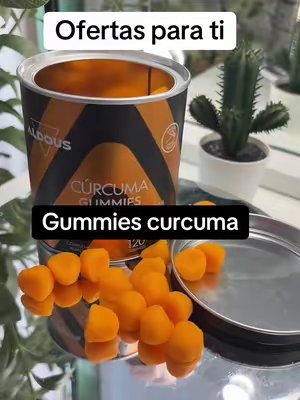TikTok post by @bysimplytam for Aldous Bio. Caption reads: #curcuma #gummies #aldous #vueltaalcole....