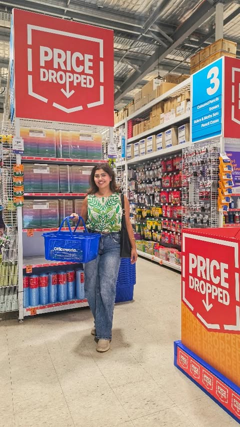 Instagram post by @thepoorsophisticate for Officeworks. Caption reads: [...] be a struggle for all of us parents.....
