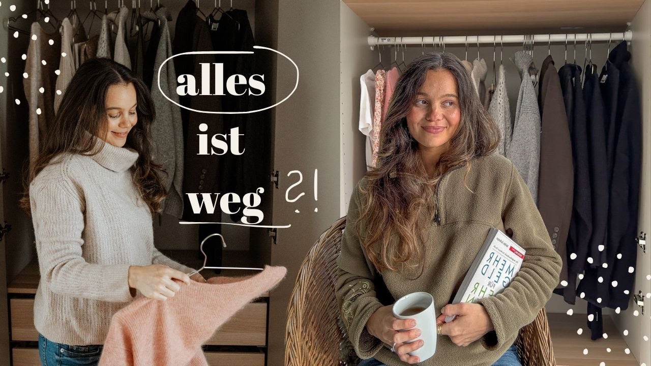 YouTube post by @EINFACHLEICHTER for ARMEDANGELS. Caption reads: What I learned when I decluttered 80% of my....
