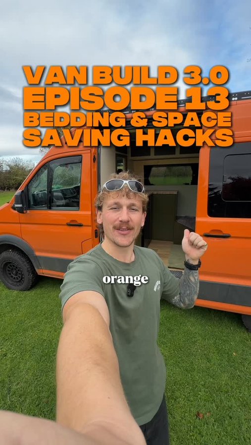 Instagram post by @willem.explores for John Lewis. Caption reads: I teamed up @johnlewis to get my van kitted out....