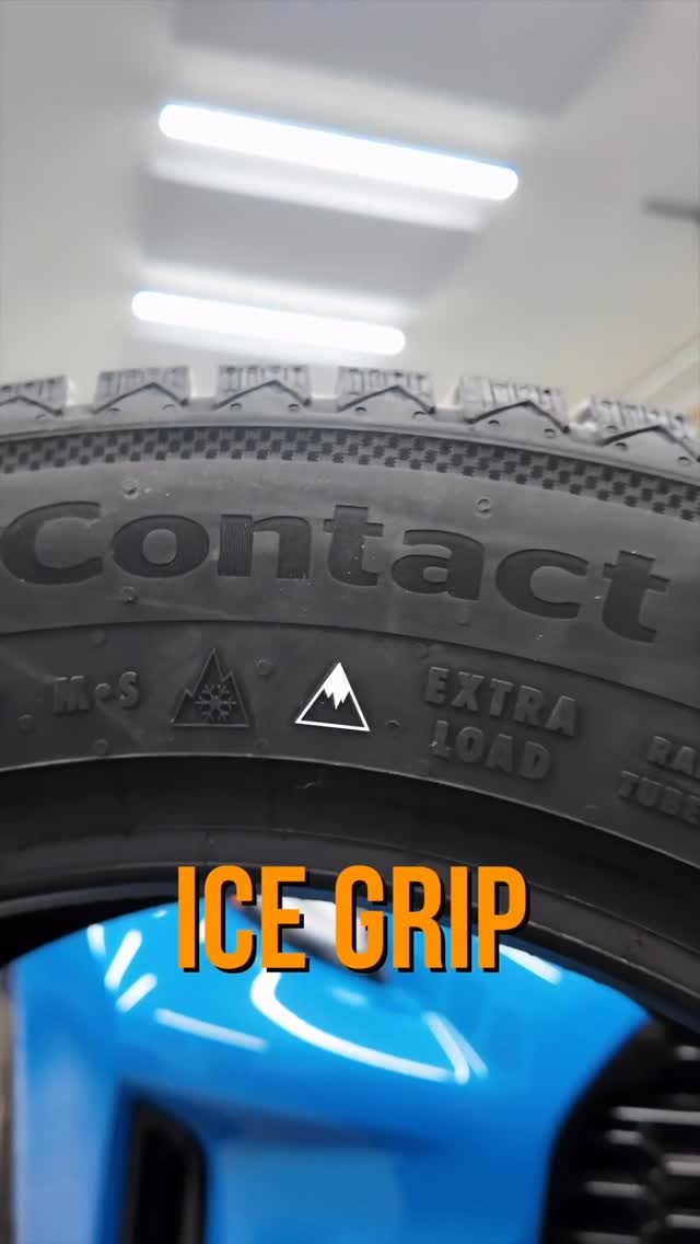 Instagram post by @engineeringexplained for Continental Tire. Caption reads: Do your winter tires have the ice grip symbol? #Ad....