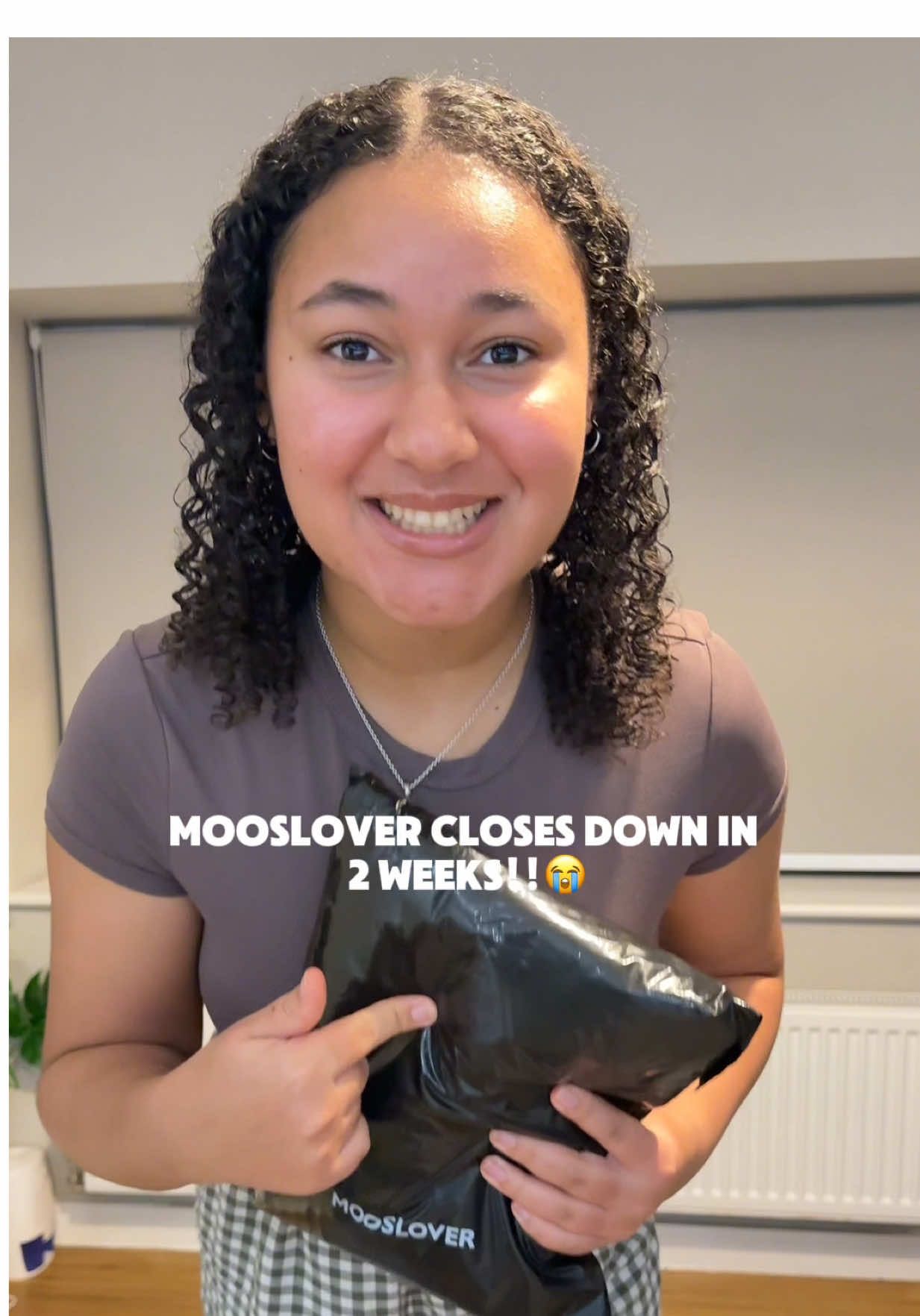 TikTok post by @diasreviews for MOOSLOVER. Caption reads: [...] is live!!😫 #joggers #tracksuitbottoms....