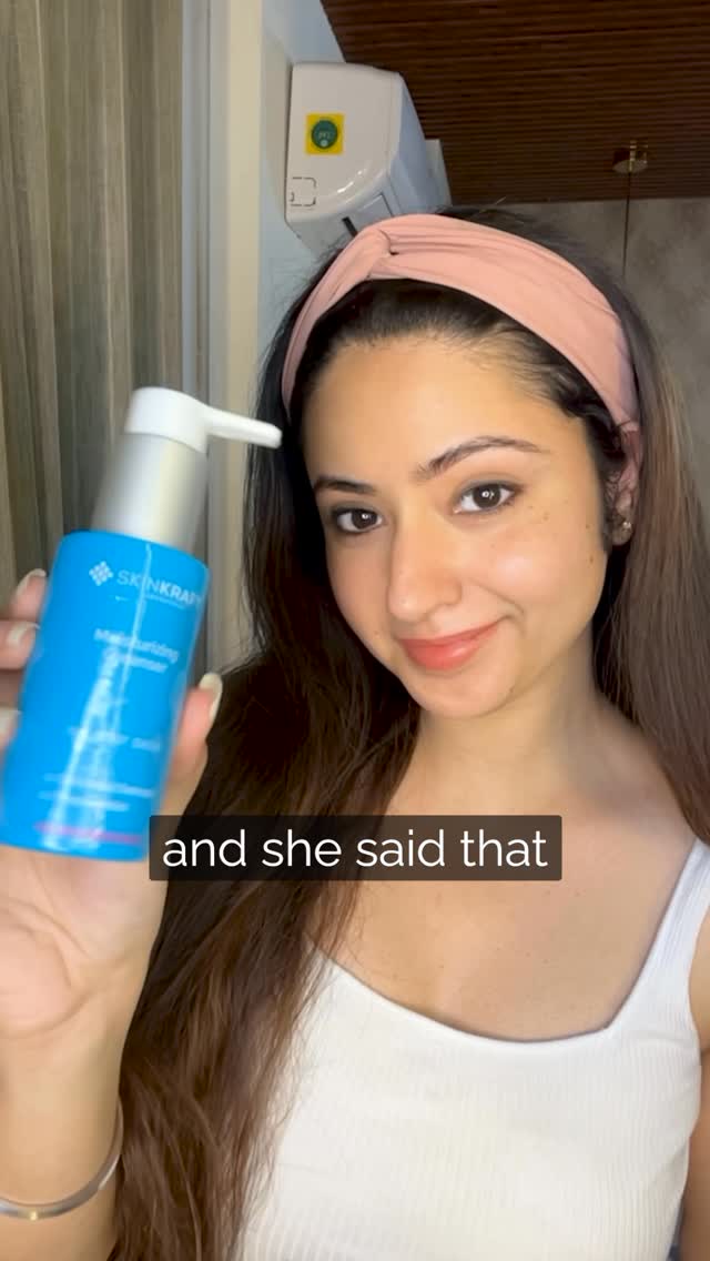 Instagram post by @baniiwaliaa for SkinKraft. Caption reads: Got my hands on these customised skincare products....