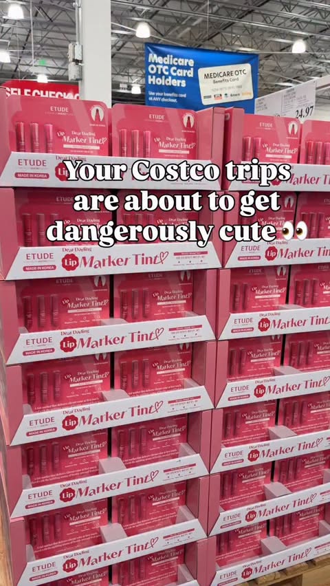 Instagram post by @costconewdeals for Etude House. Caption reads: 💄 Viral K-beauty lip tints are now at Costco! 👀....