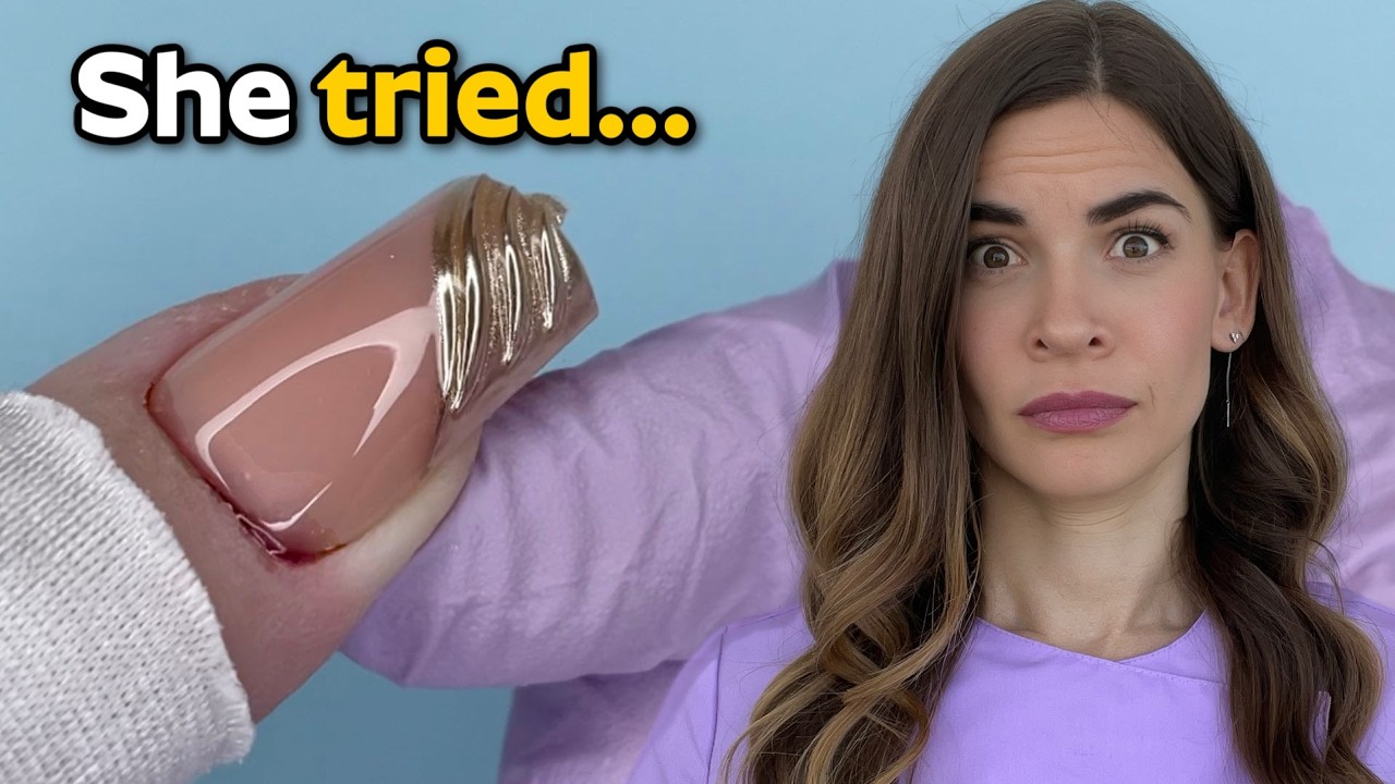 YouTube post by @Nailcou for BTArtboxnails. Caption reads: I let my client do her nails ft. BTARTbox kit.