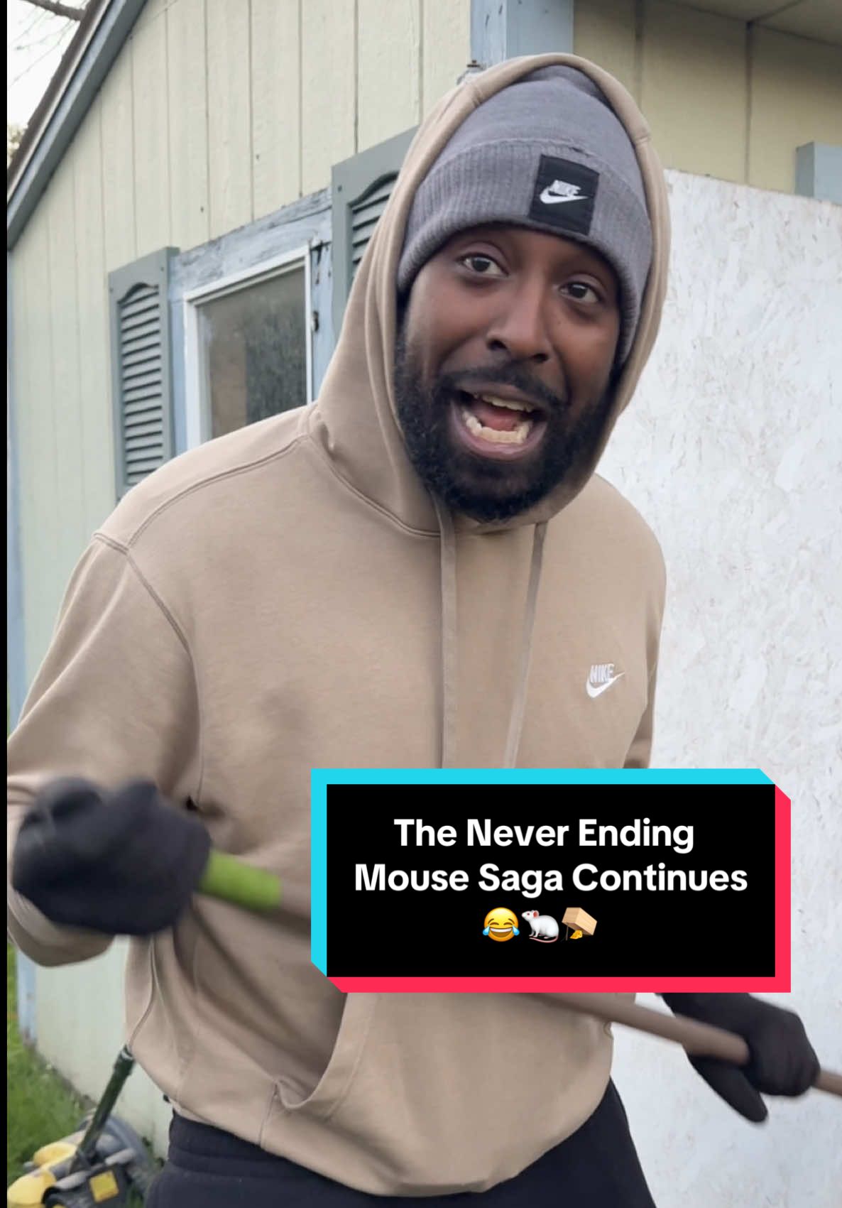 TikTok post by @caseyandrashad for Progressive. Caption reads: [...] #lawntok @Nike @Orkin @Terminix @HGTV....