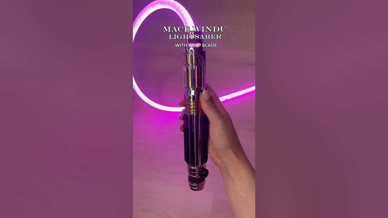 YouTube post by @ARTSABERS for ArtSabers. Caption reads: What if Mace Windu had WHIP blade ?? 😱.