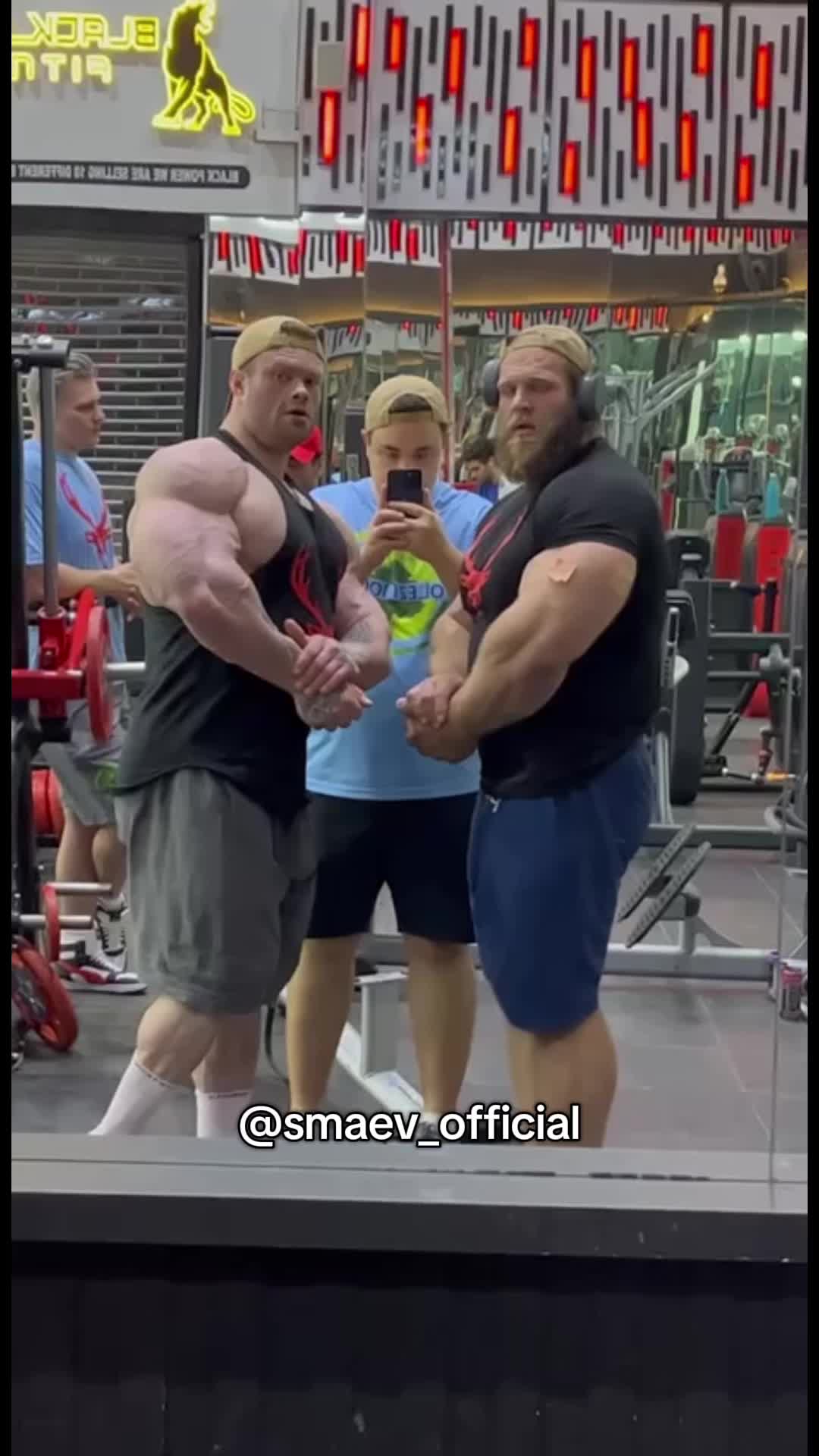 TikTok post by @smaev_official for Bucked Up. Caption reads: Posing with my friend. - Code: SMAEV1 for all....