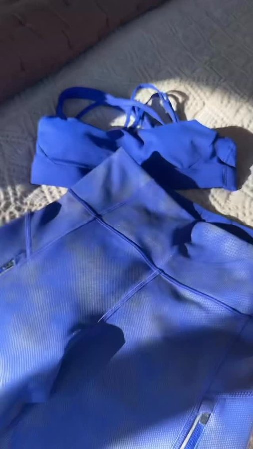 Instagram post by @shelbysacco5 for Athleta. Caption reads: Thanks to my new cold weather-ready pieces from....