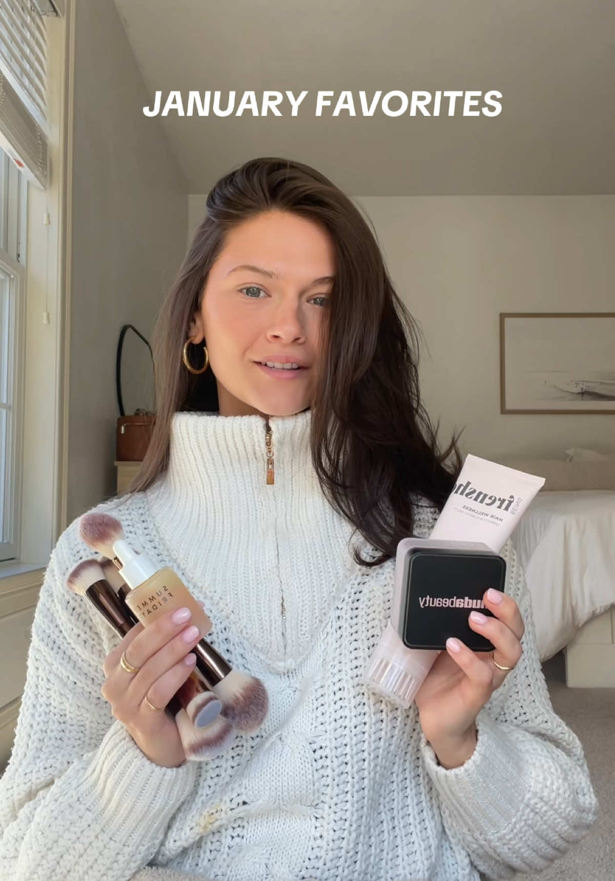 TikTok post by @melindajanee for Halfdays. Caption reads: [...] Beauty @FRENSHE @Summer Fridays @Halfdays....