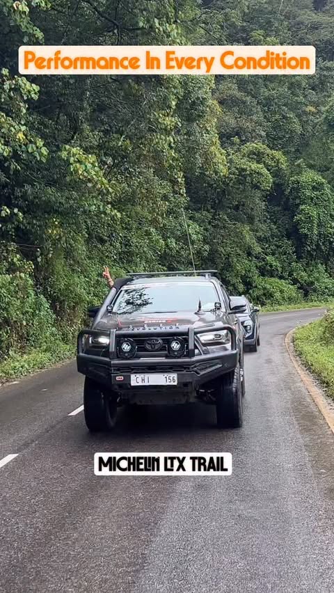 Instagram post by @hiluxvala for Michelin. Caption reads: [...] proved it again. #TestedOnRealRoads....