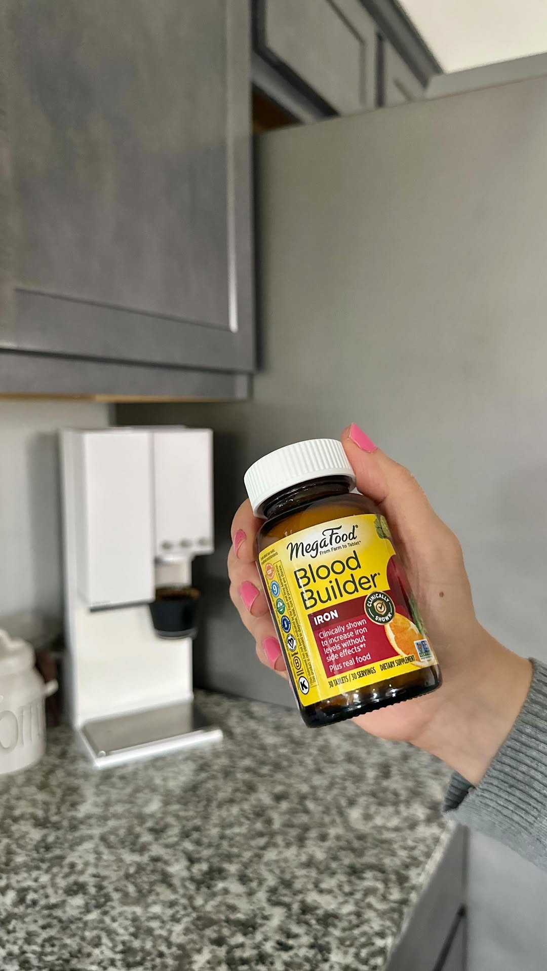 Instagram post by @our.blog.life for MegaFood. Caption reads: @MegaFood @Target #ad Here’s how I start my day as....
