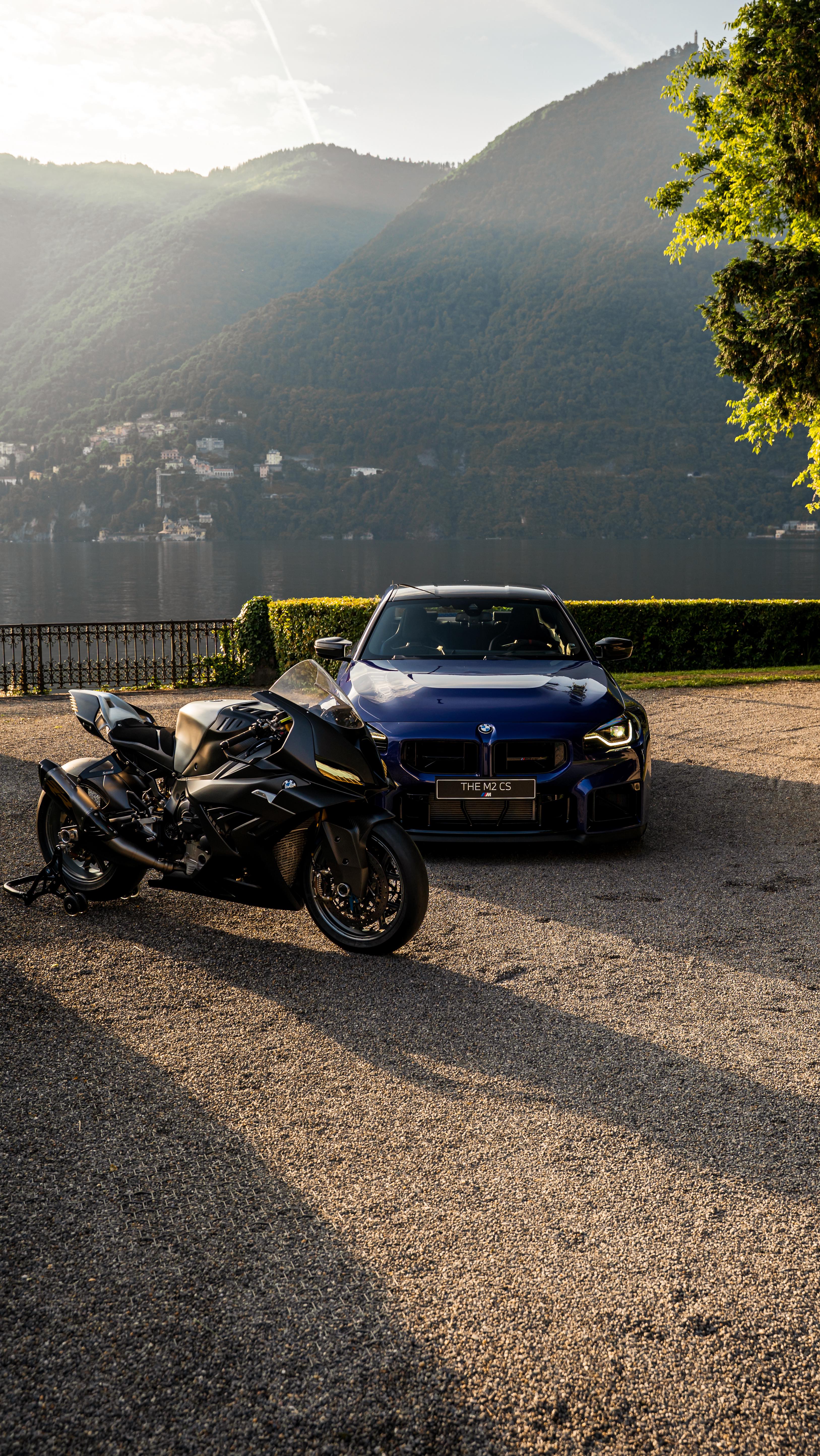 Instagram post by @bmwm for BMW Motorrad. Caption reads: Two forms, same obsession. 

The BMW M2 CS and the....