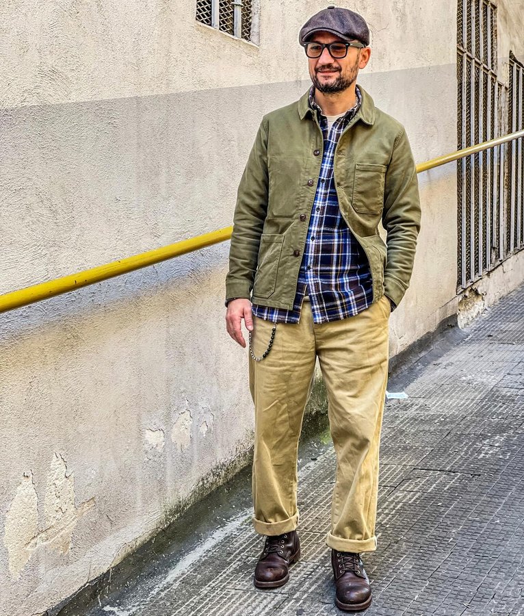 Instagram post by @naplesdenimhead for Red Wing Heritage. Caption reads: #selvedgesunday in a japan outfit....