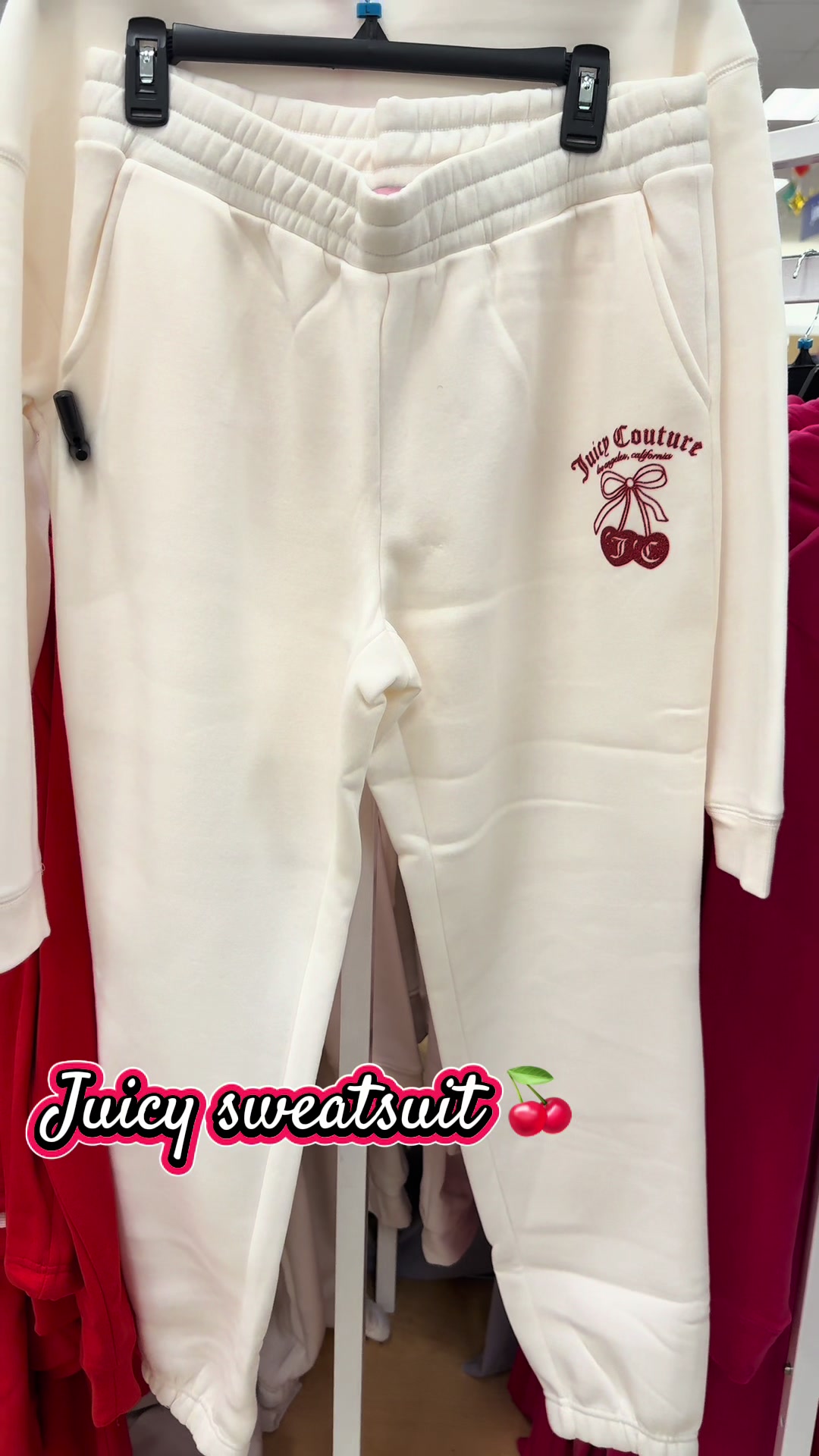 TikTok post by @amyyisabella for Juicy Couture. Caption reads: [...] perfect lazy girl outfit🍒 @Juicy Couture....