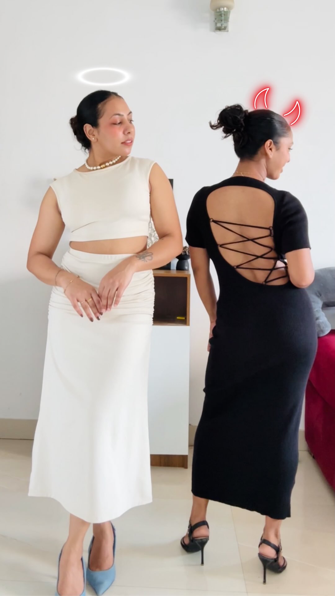 Instagram post by @makkeover_by_archi for Urbanic. Caption reads: Choose your favourite 🖤🤍
Blessed to share frame....