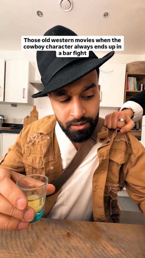 Instagram post by @mr.islah for MOJU Drinks. Caption reads: [...] = we know how it’s gonna end 😭🤣....